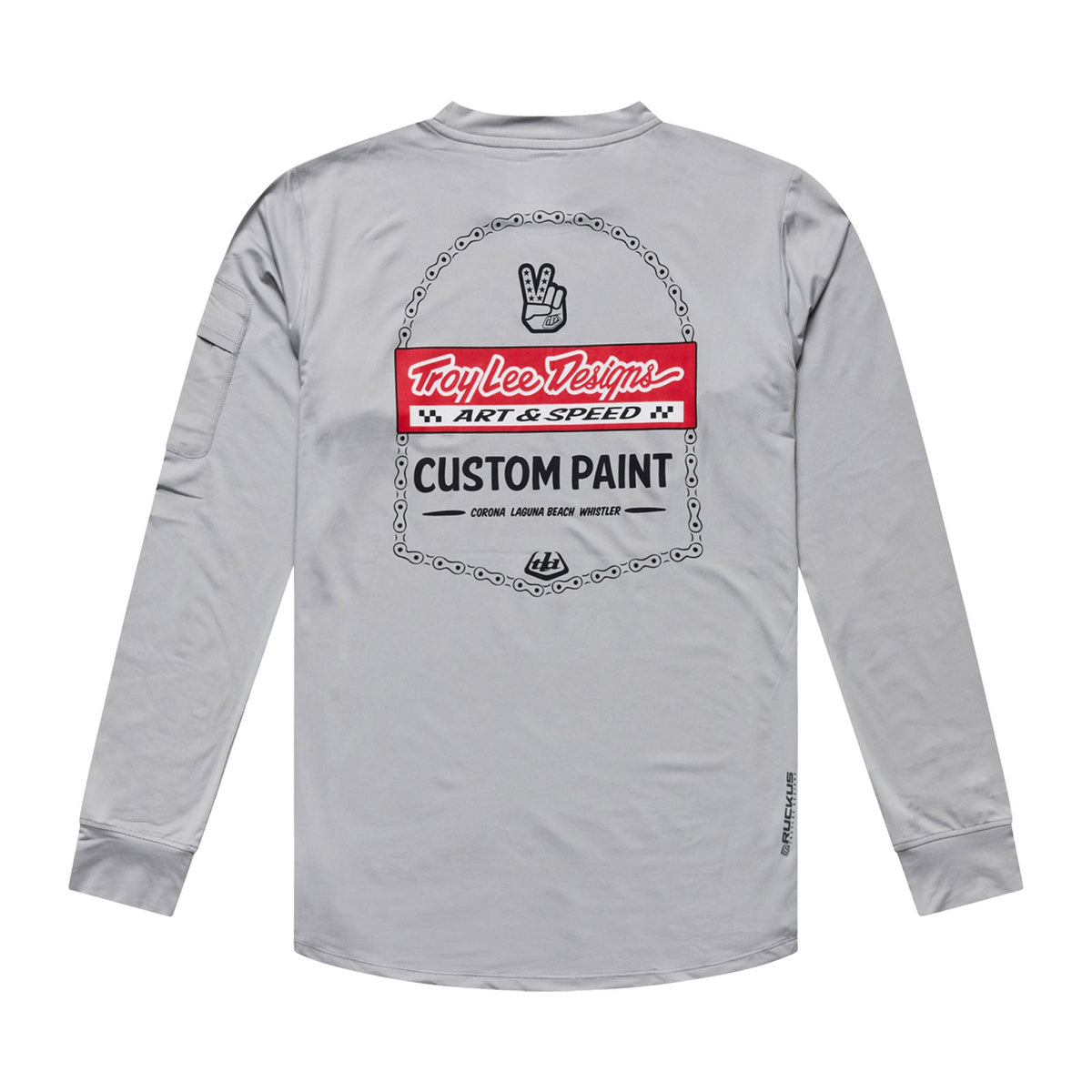 Maillot de manga larga TROY LEE DESIGNS RUCKUS RIDE CUSTOM PAINT Mid Gray