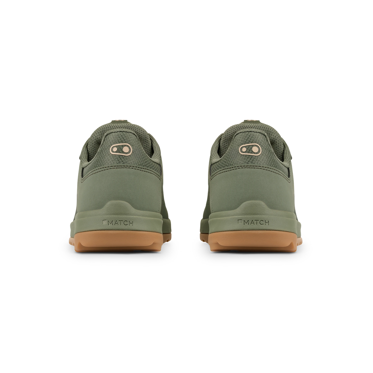 Zapatillas de MTB CRANKBROTHERS STAMP TRAIL SPEED LACE verde/arena/goma — vista trasera