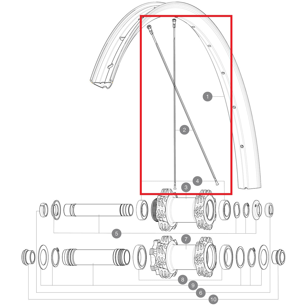 KIT 14 LADO MOTOR TRASERO EDEEMAX 29'' RADIOS PLANOS 303 + TETÓN