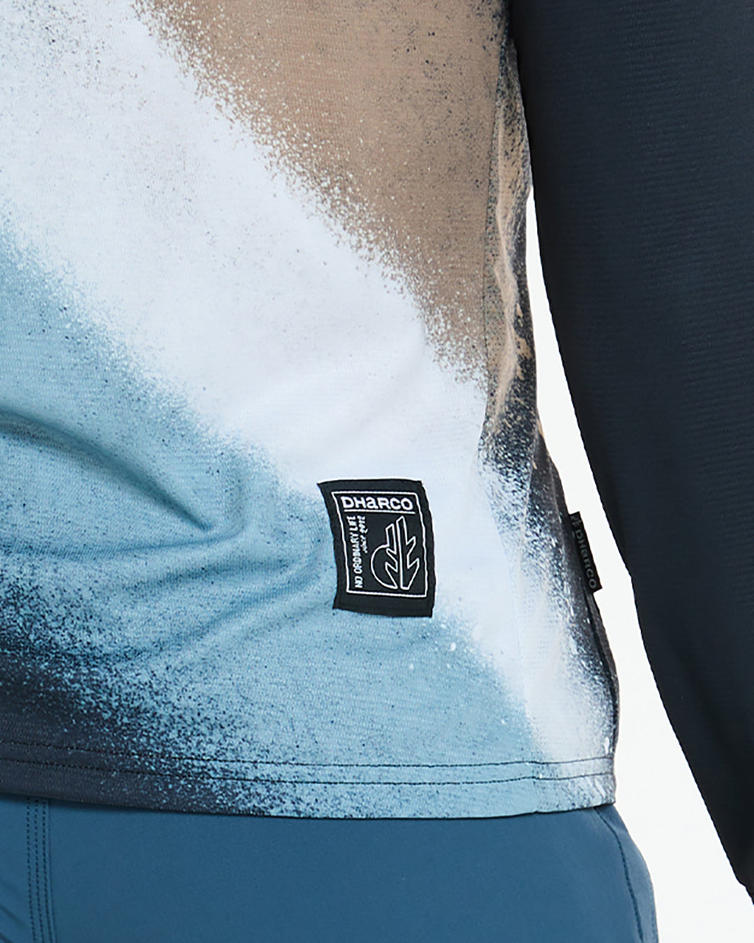 Maillot de manga larga DHARCO GRAVITY GOLDEN STREAK para mujer Negro/Azul