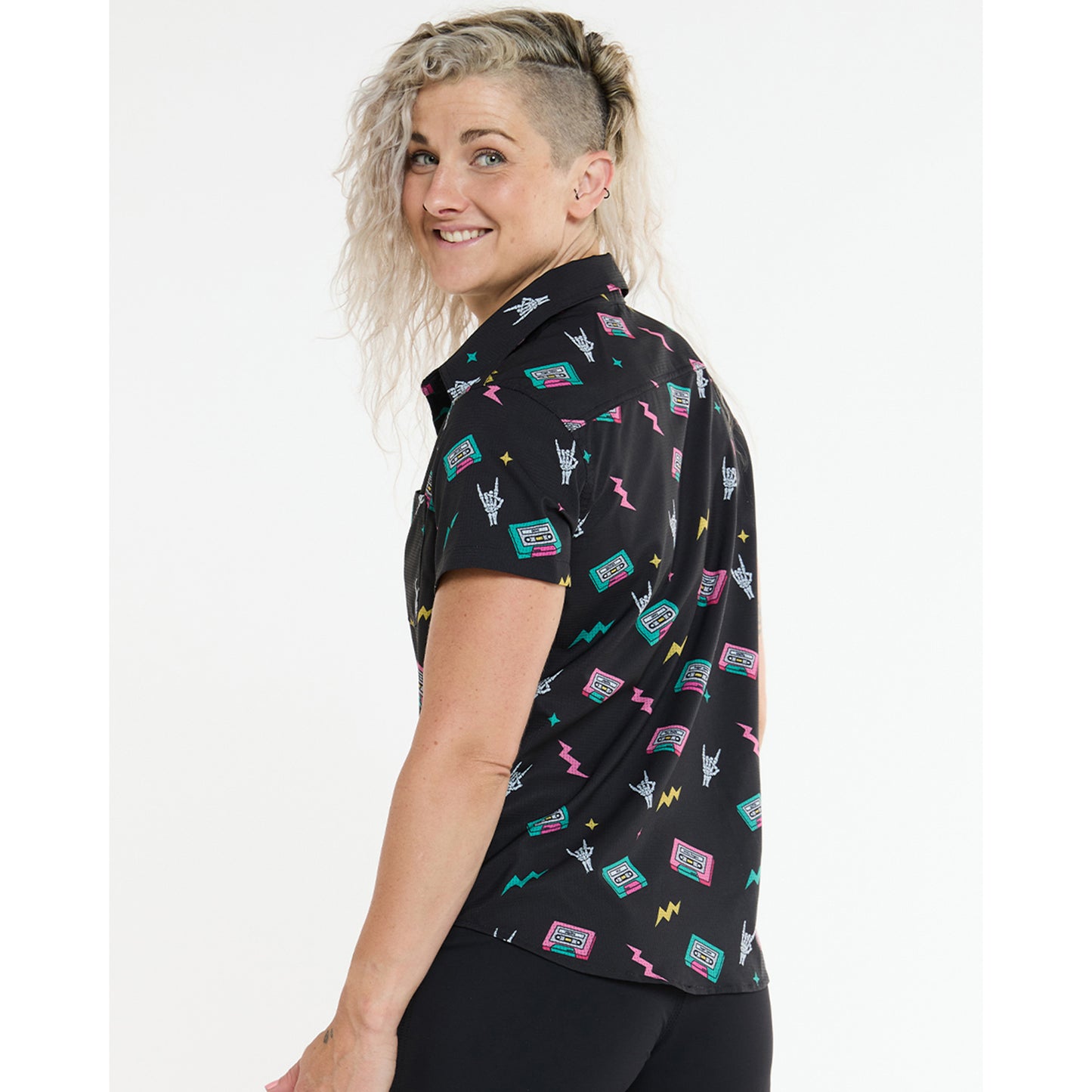 Camiseta Técnica Mujer DHARCO TECH PARTY MIX TAPE Negra