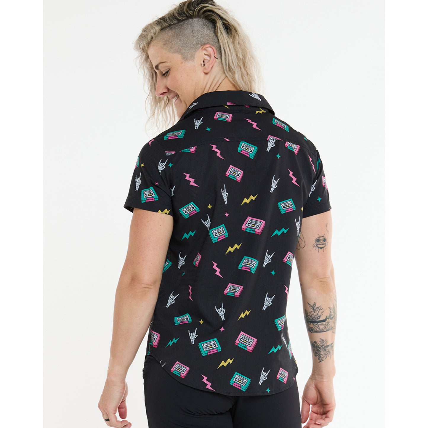 Camiseta Técnica Mujer DHARCO TECH PARTY MIX TAPE Negra