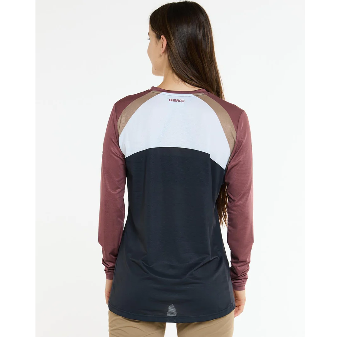 Maillot de manga larga DHARCO RACE LOTUS de mujer Negro/Bronce