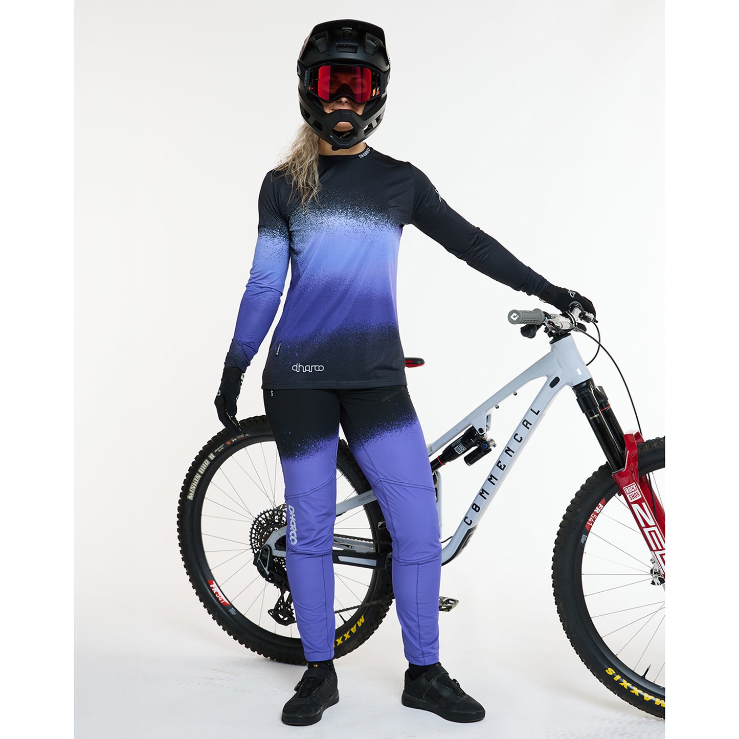 Maillot de manga larga DHARCO RACE ULTRA VIOLET para mujer Negro/Morado
