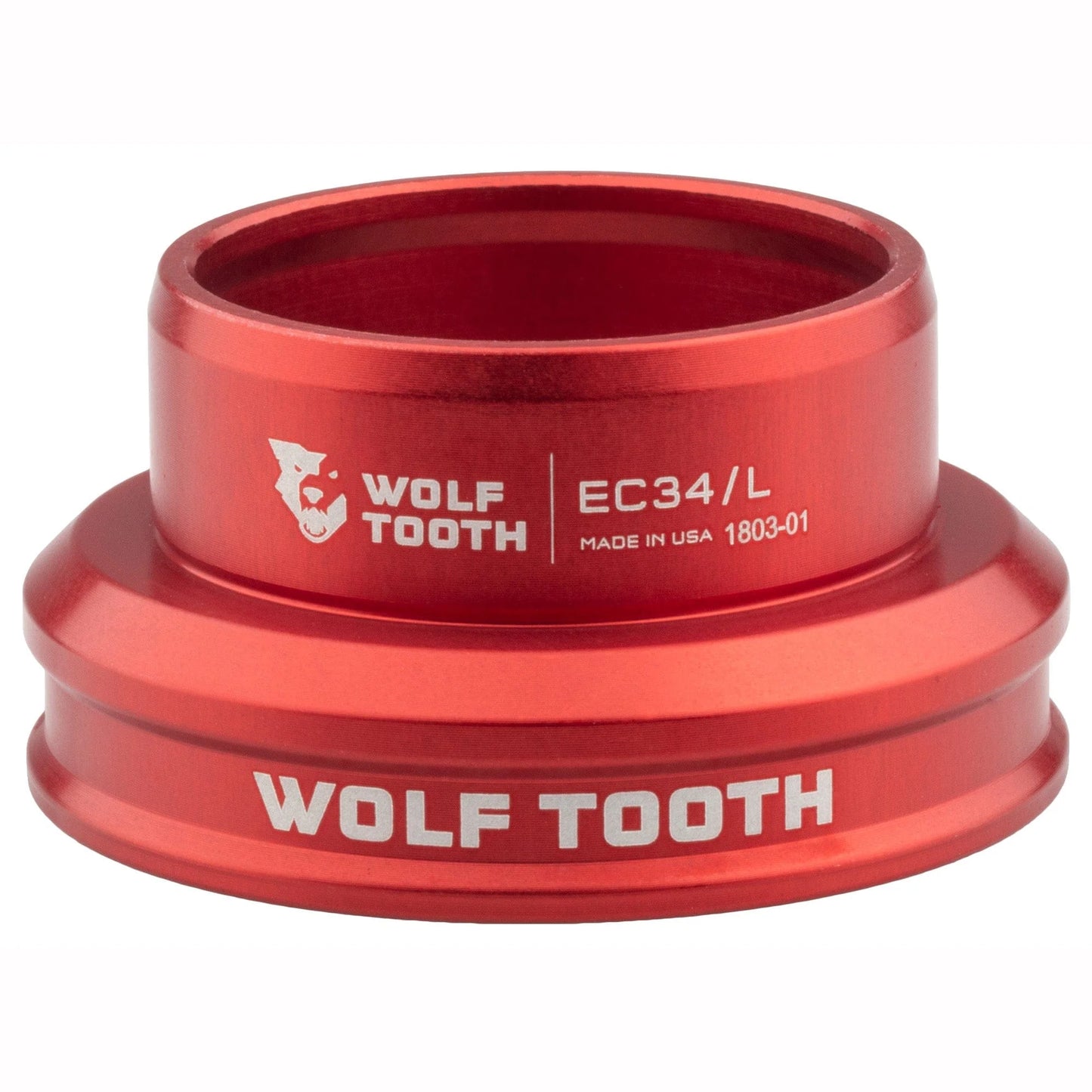 Cazo bajo para juego de dirección externo WOLF TOOTH PREMIUM 1"1/8 EC34 Rojo