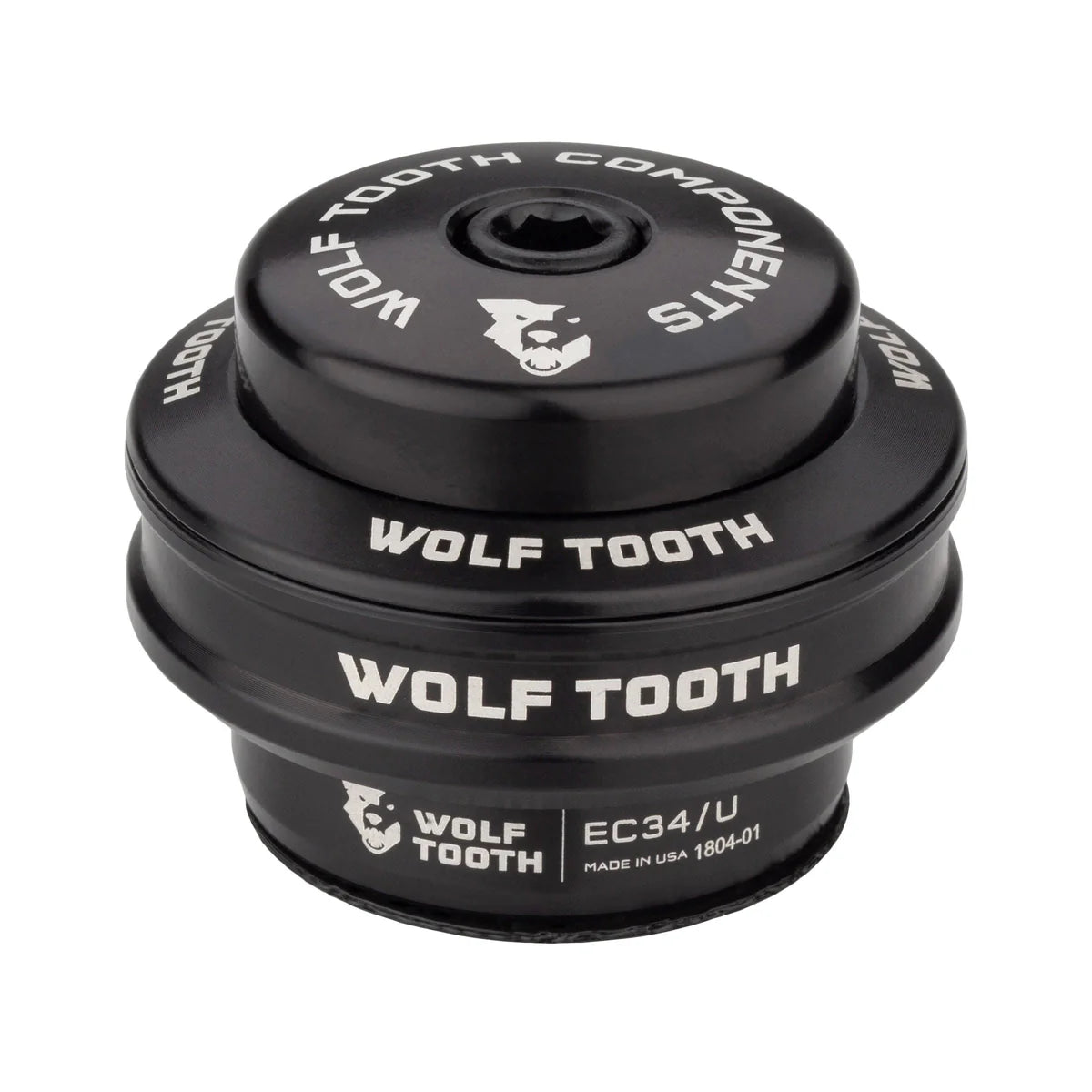 Taza Superior para Juego de Dirección Externo WOLF TOOTH PREMIUM 1"1/8 EC34 Stack 16 mm Negro