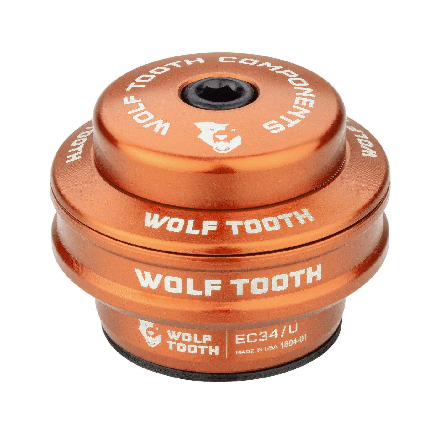 Taza Superior para Dirección Externa WOLF TOOTH PERFORMANCE 1"1/8 EC34 Stack 16 mm Naranja