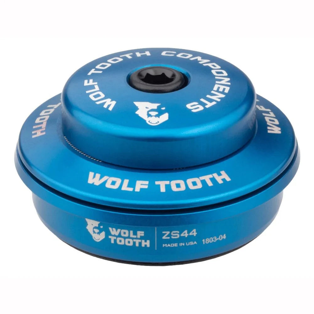 Cazo alto para juego de dirección semiintegrado WOLF TOOTH PREMIUM 1"1/8 ZS44 Stack 6 mm azul