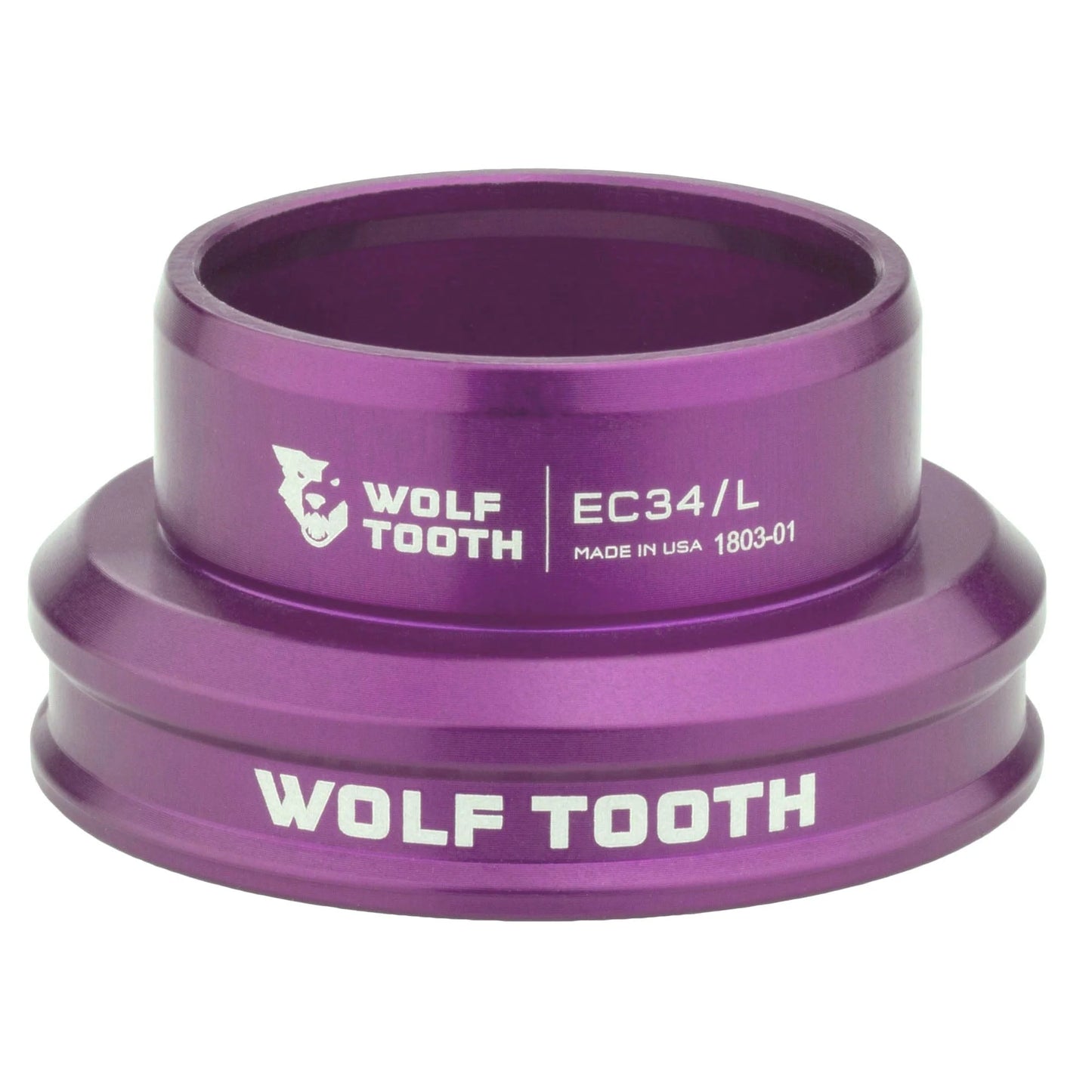 Cazo bajo para juego de dirección externo WOLF TOOTH PREMIUM 1"1/8 EC34 morado