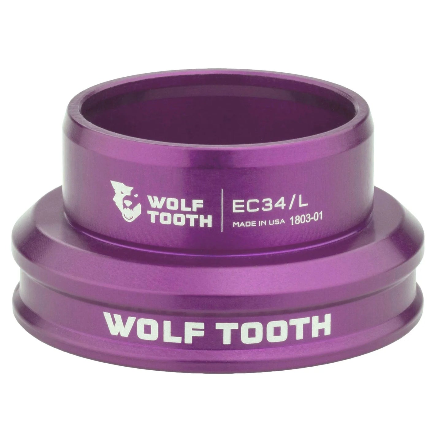 Cazo bajo para juego de dirección externo WOLF TOOTH PERFORMANCE 1"1/8 EC34 morado