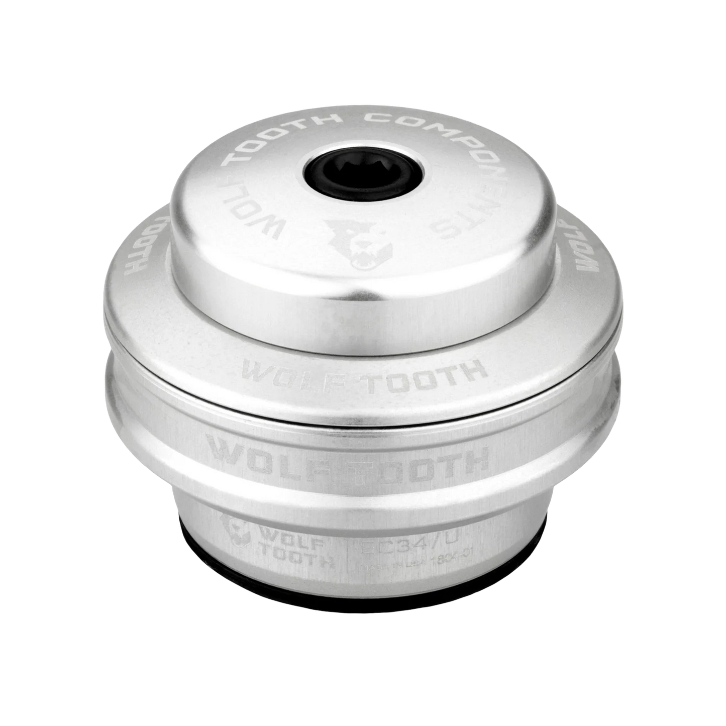 Cazo alto para juego de dirección externo WOLF TOOTH PREMIUM 1"1/8 EC34 Stack 16 mm plateado