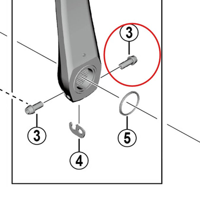 SHIMANO RX820/810/R8000 tornillo de fijación de la biela con arandela (M6x19)