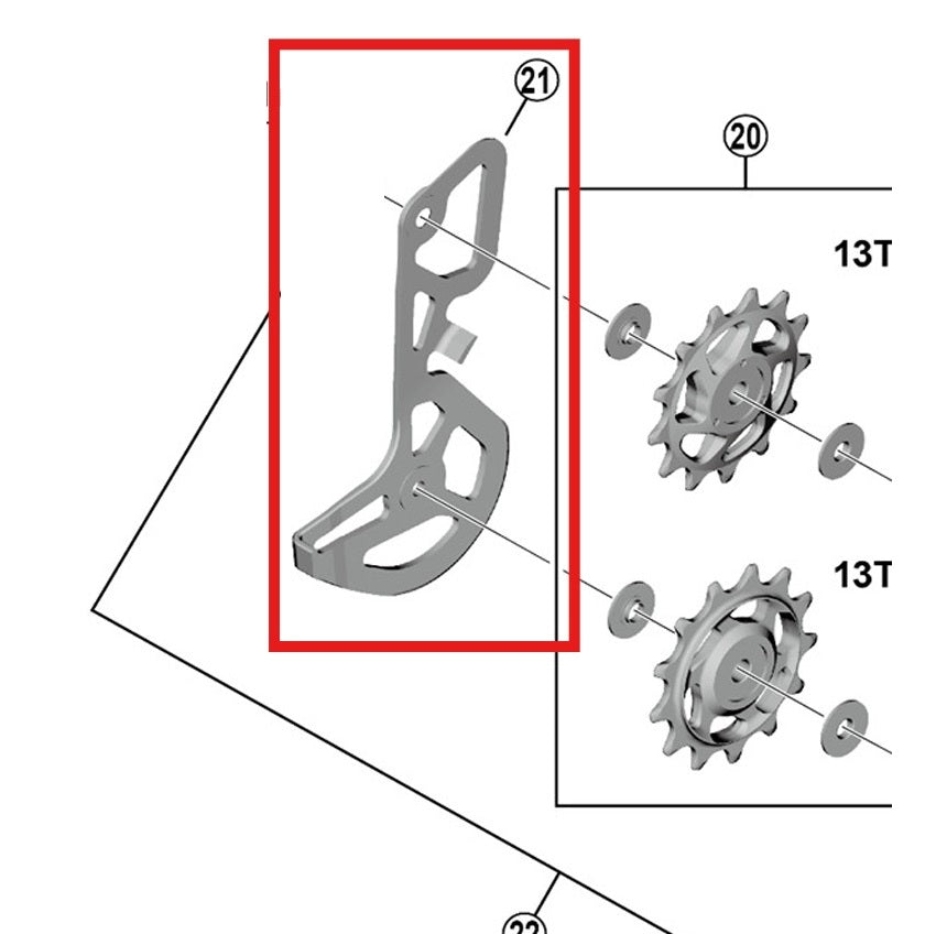 Horquilla interna SHIMANO tipo GS RD-M8100