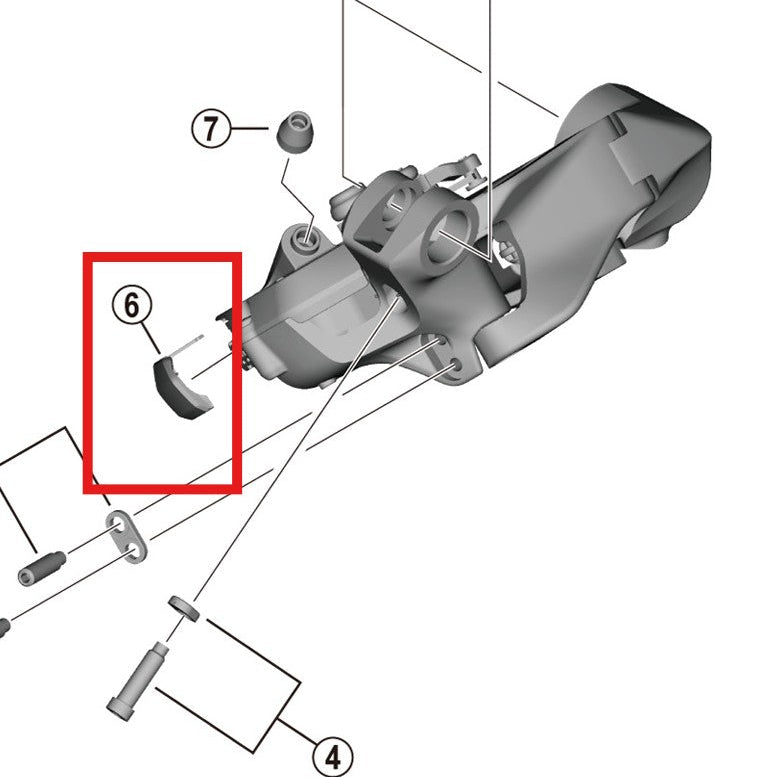 SHIMANO RD-R9250 Tapa del puerto de carga del cambio trasero