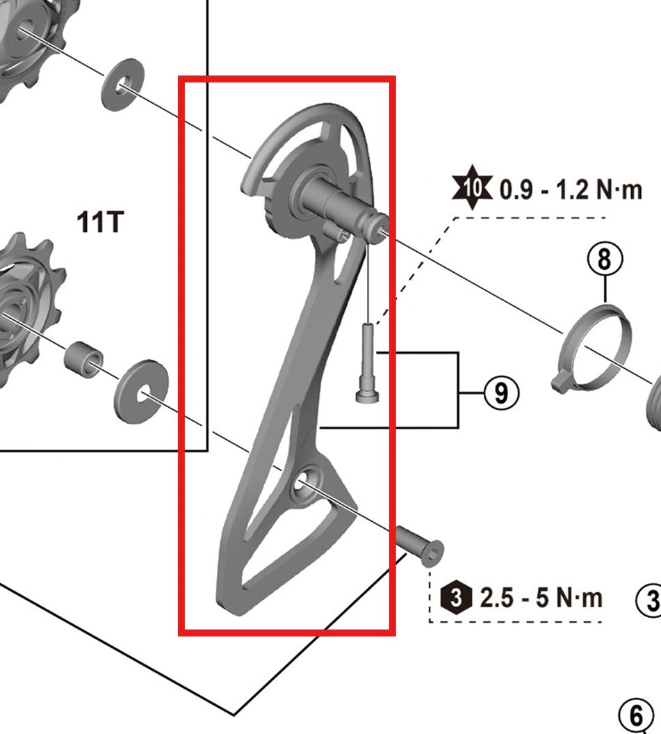 SHIMANO RD-R7100 Jaula y Tornillo Desviador Externo