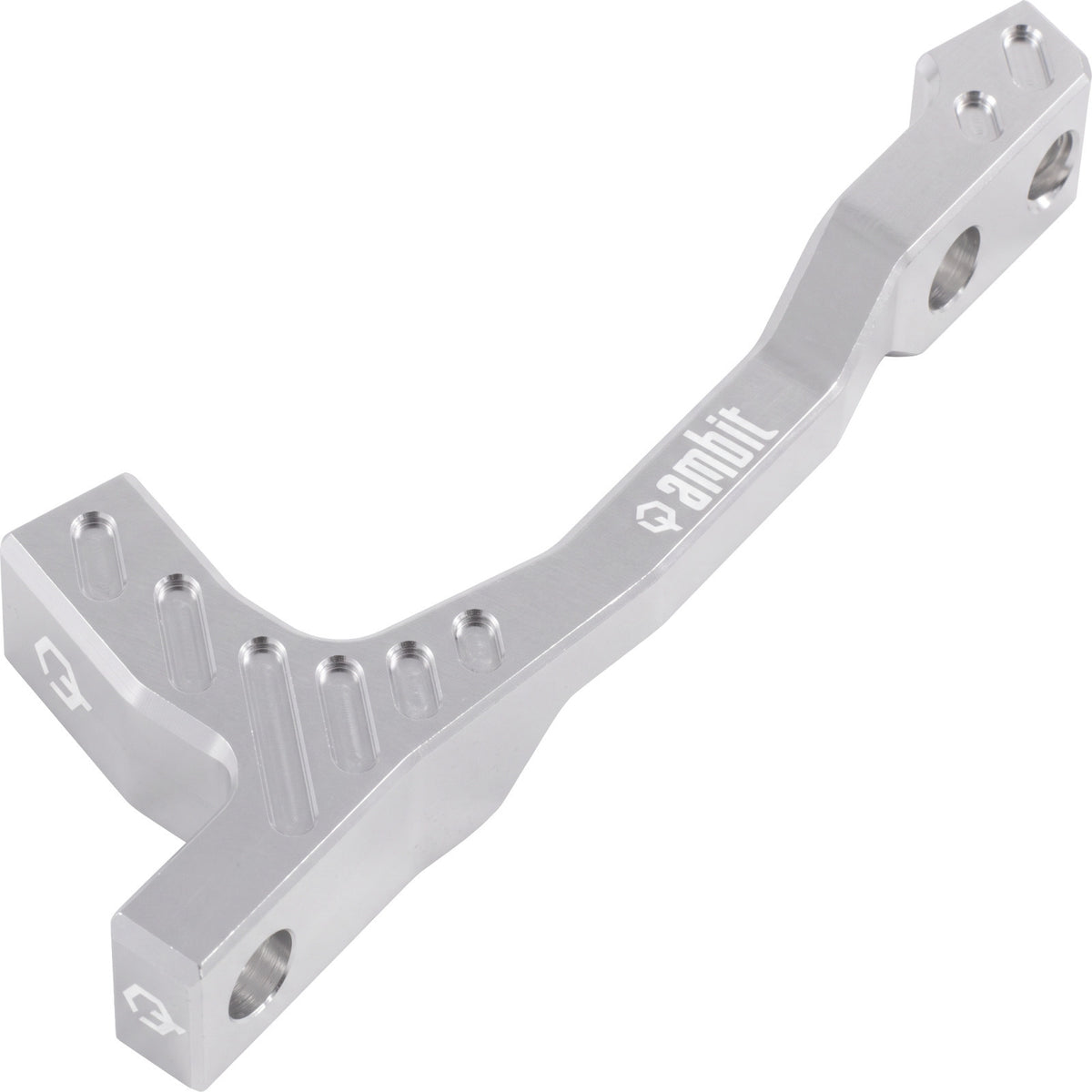 Adaptador de pinza de freno delantero / trasero PM/PM AMBIT +20 mm (140-160 mm) plateado