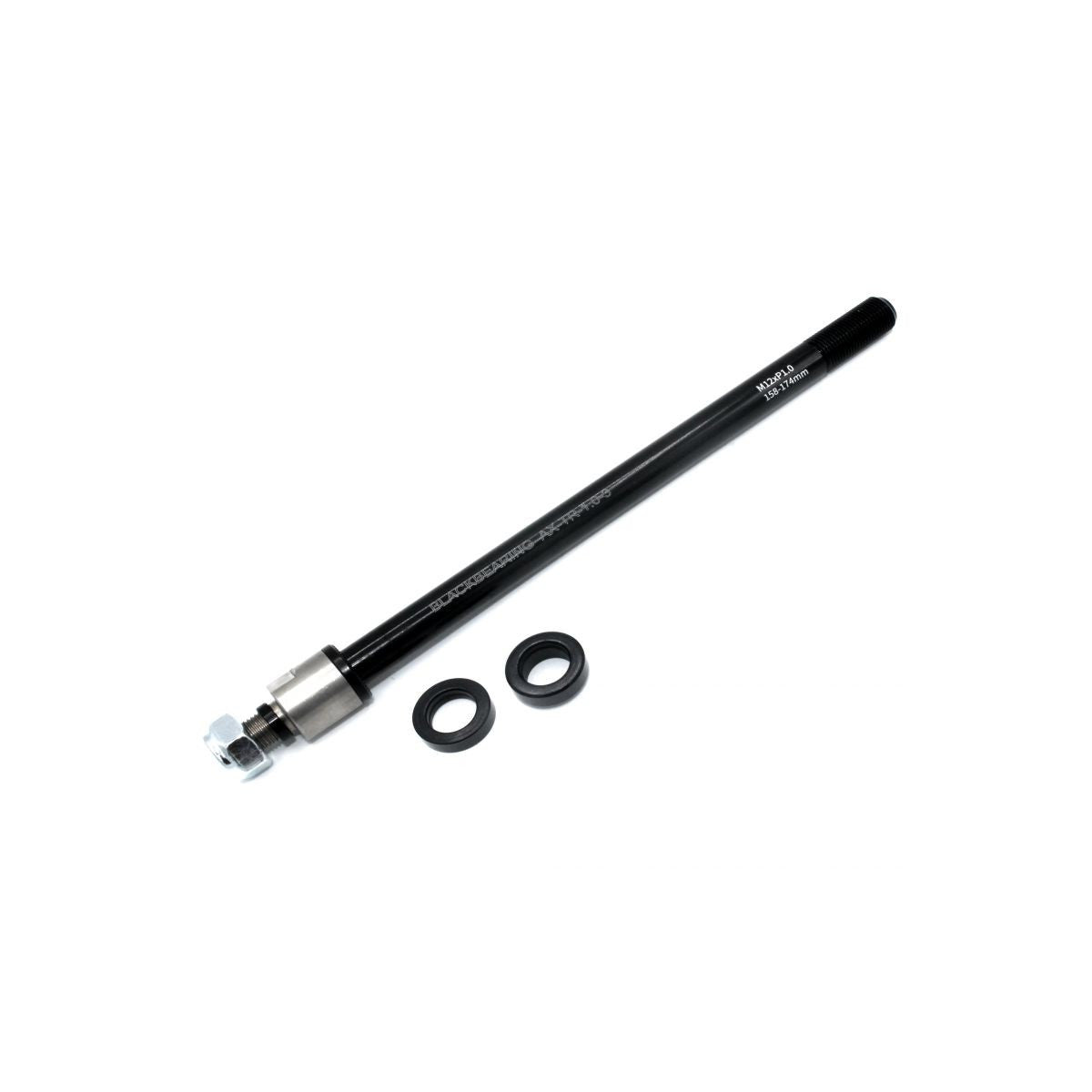 Axe de Roue Arrière Remorque BLACKBEARING 12mm 158/170mm Pas 1,0