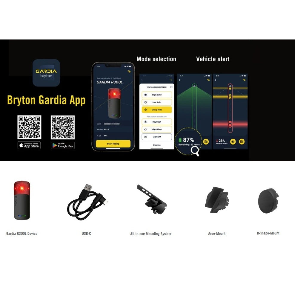Iluminación trasera RADAR BRYTON GARDIA R300L