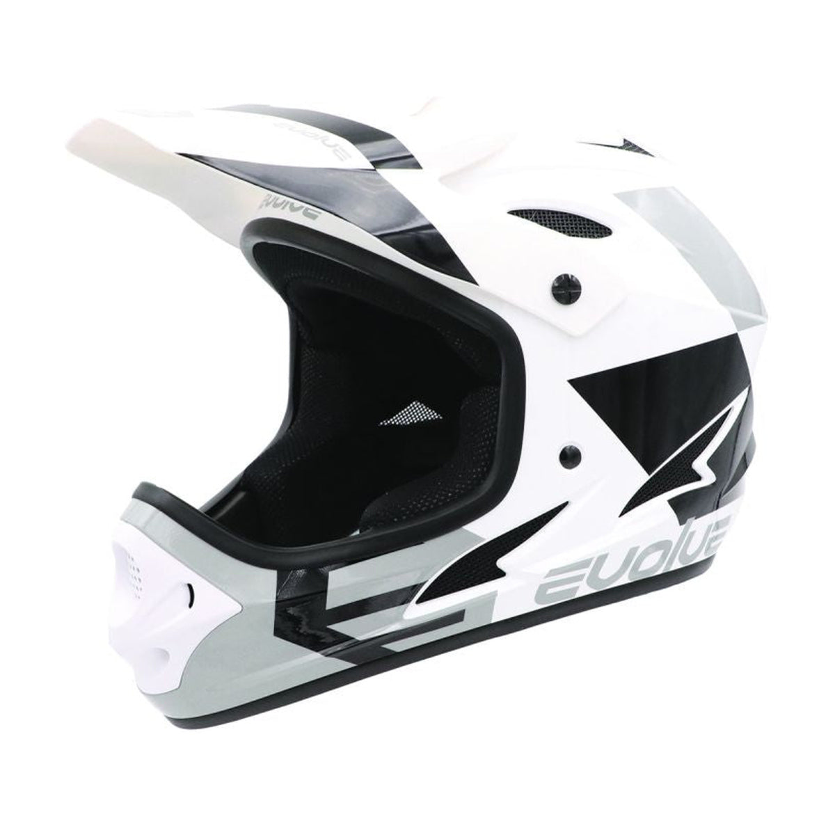 Casco Evolve Storm blanco y negro brillante