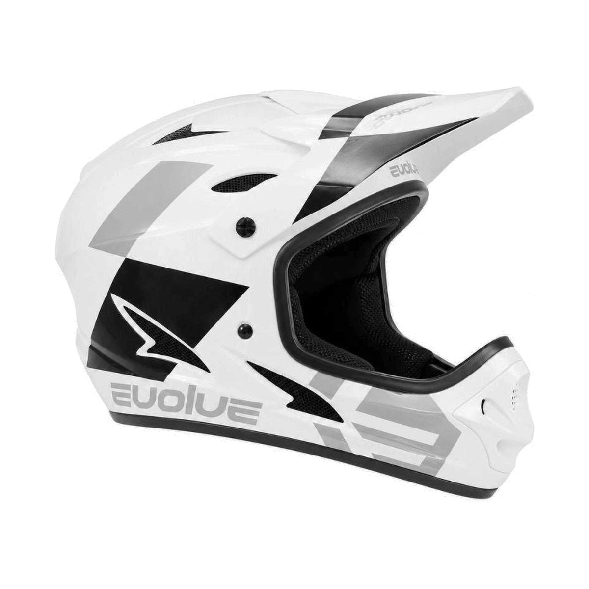Casco Evolve Storm blanco y negro brillante