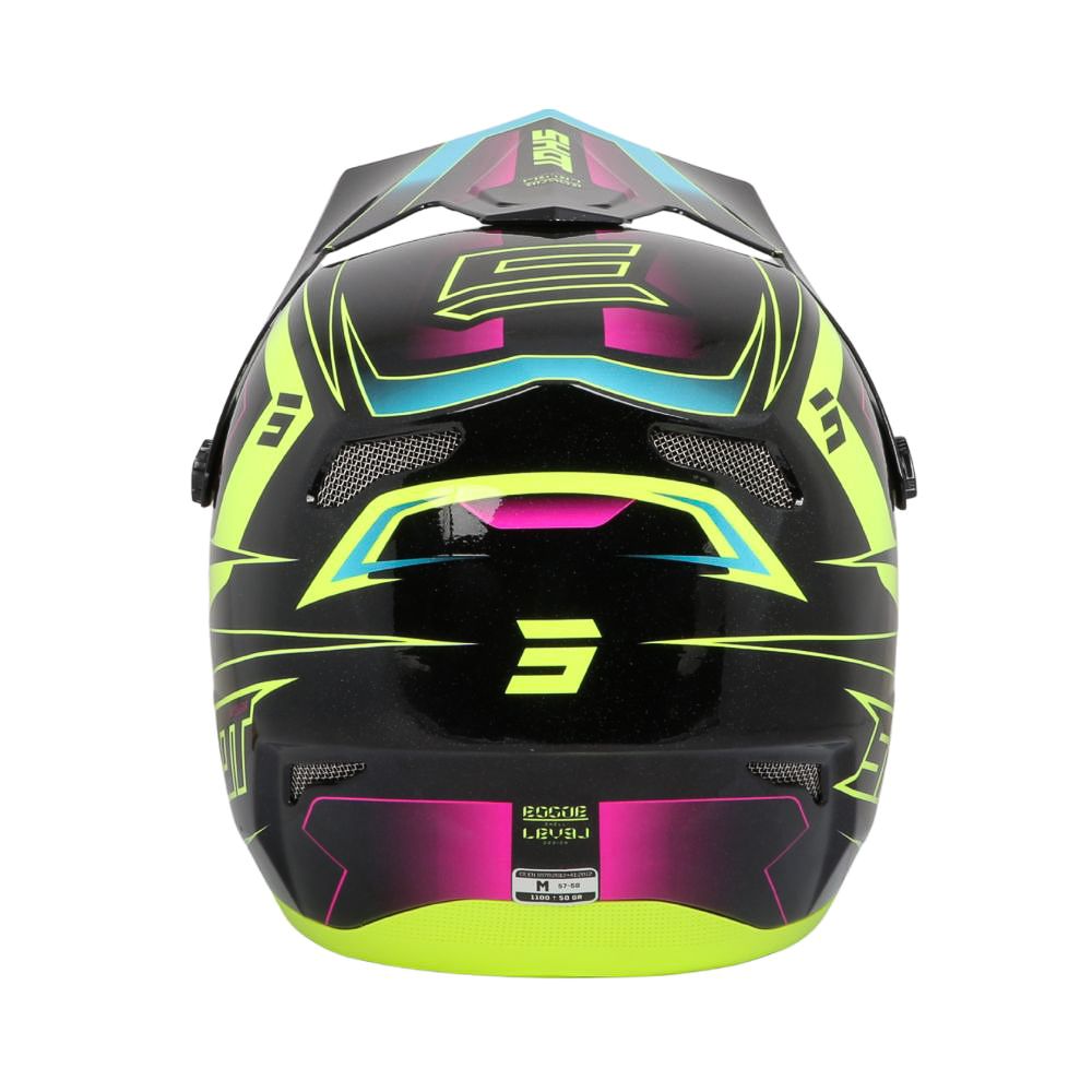 Casco BMX SHOT ROGUE Level Neon Yellow/Pink Pearly