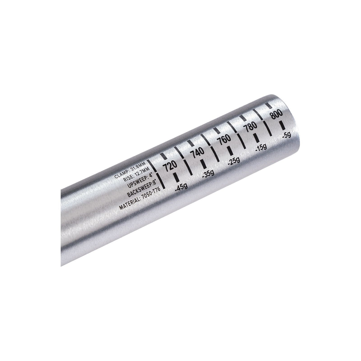 Manillar PROTAPER 810 A12 31.8 Plata Pulido Rise 1/2