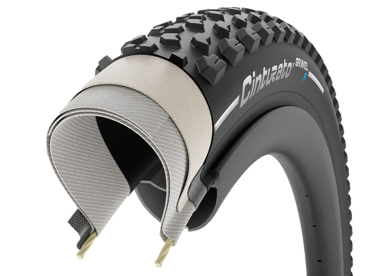 Neumático PIRELLI CINTURATO GRAVEL S 700x45c Tubeless Ready Classic Beige