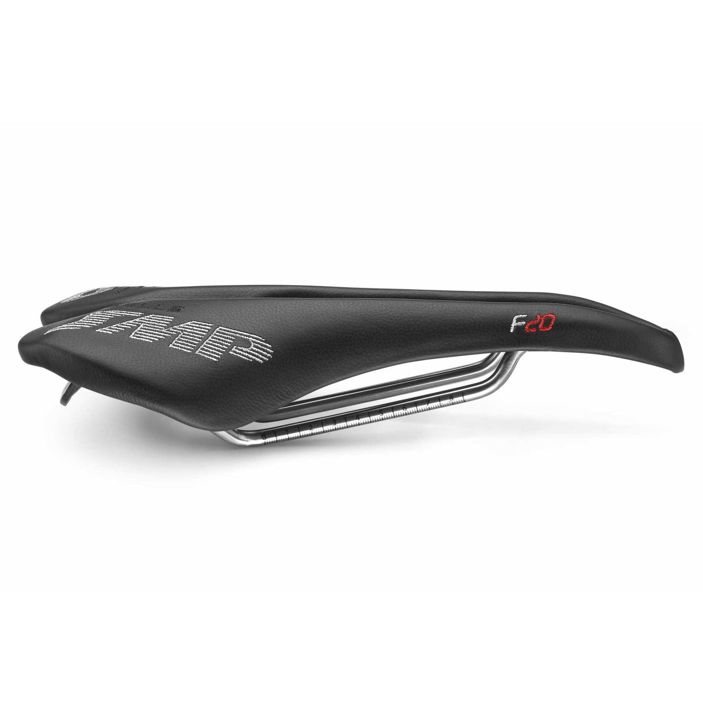 Sillín SMP F20 Raíles de acero inoxidable Negro
