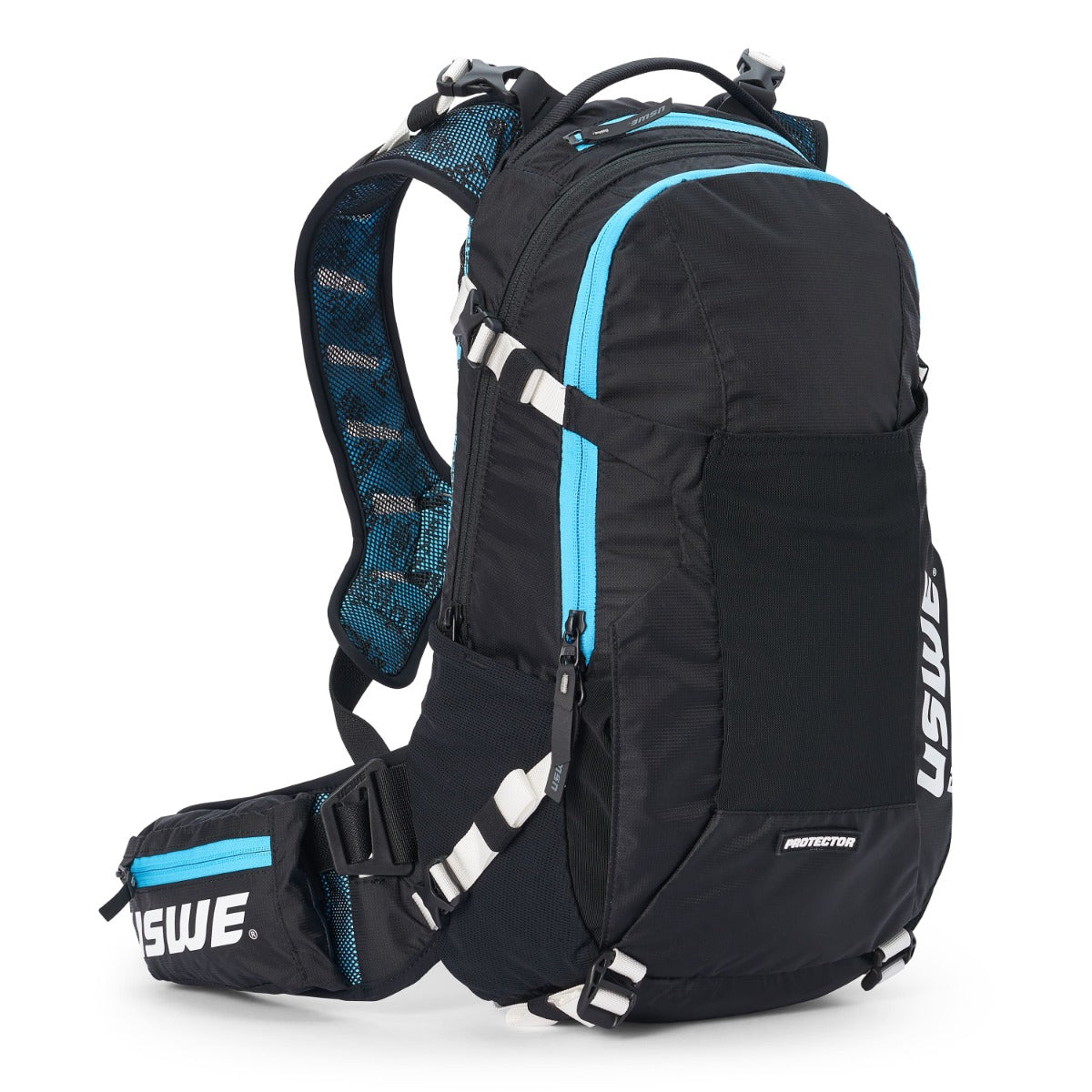 Mochila USWE FLOW 16 L con bandolera integrada Negro/Azul