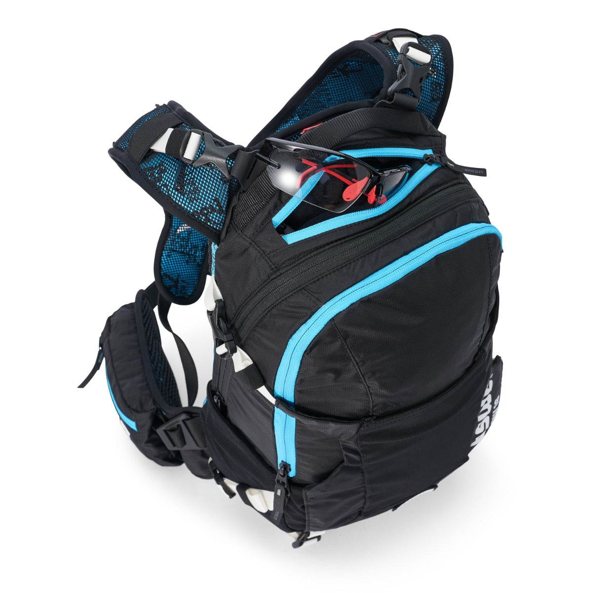 Mochila USWE FLOW 16 L con bandolera integrada Negro/Azul