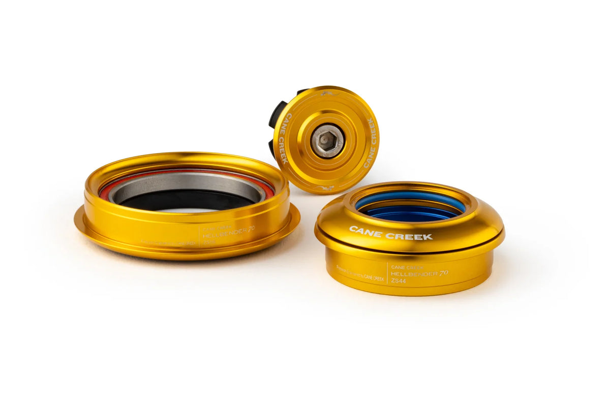 Juego de dirección semiintegrado cónico CANE CREEK Hellbender 70 1"1/8-1.5" ZS44/ZS56 dorado