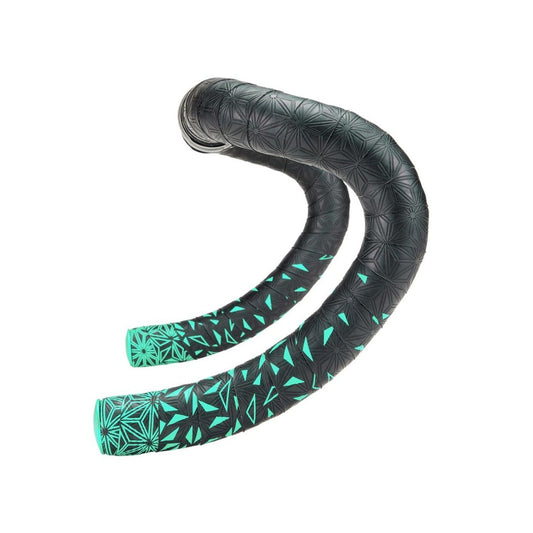 SUPACAZ SUPER STICKY KUSH STAR FADE Cinta de Manillar Negra/Turquesa