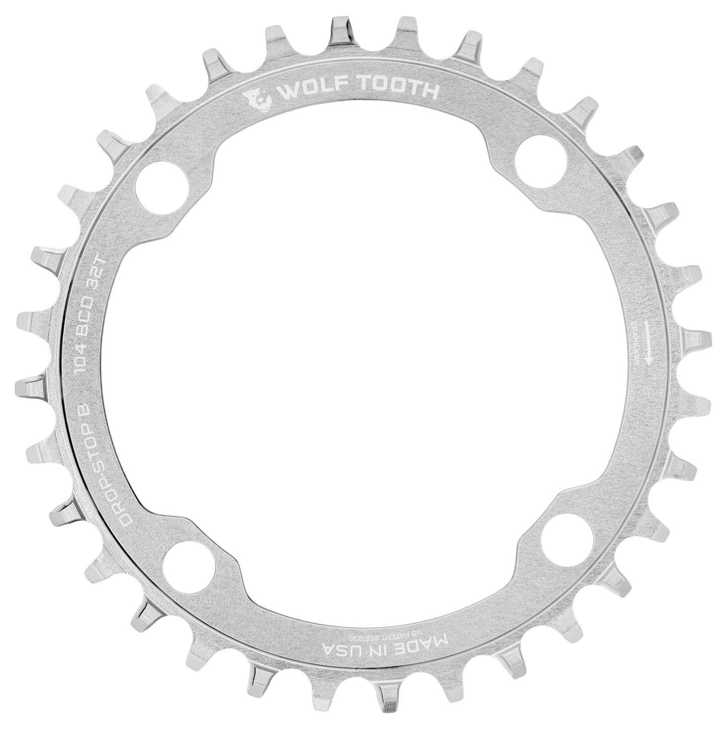 WOLF TOOTH DROP-STOP B 104mm Plata Cruda Mono Deck