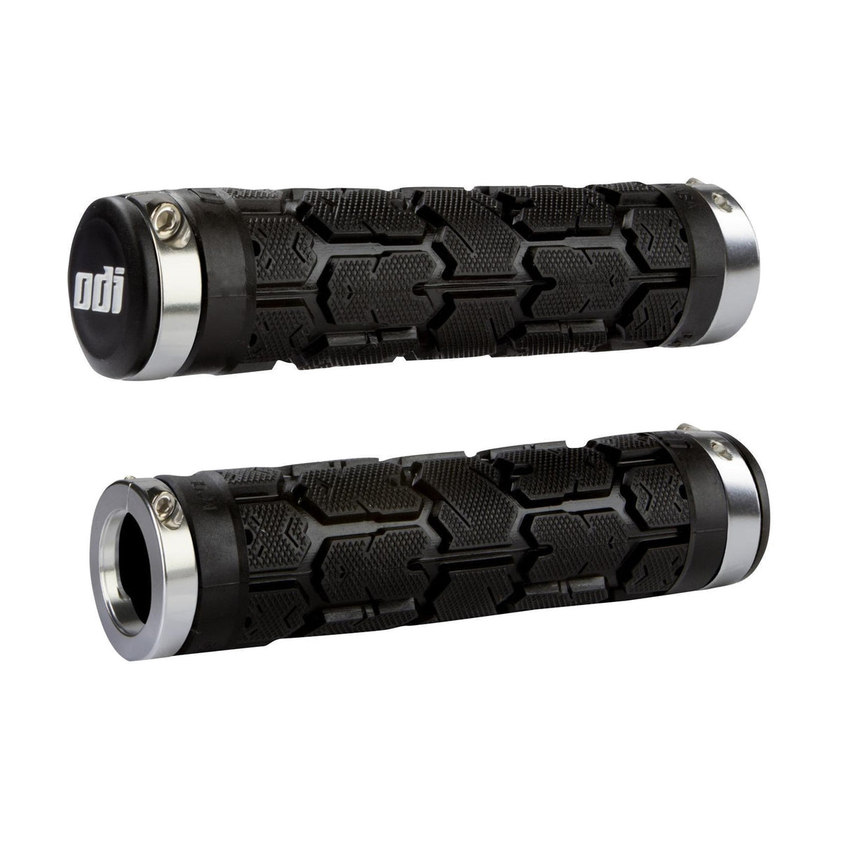 Grips ODI ROGUE Lock-on 130 mm Negro/Cromo