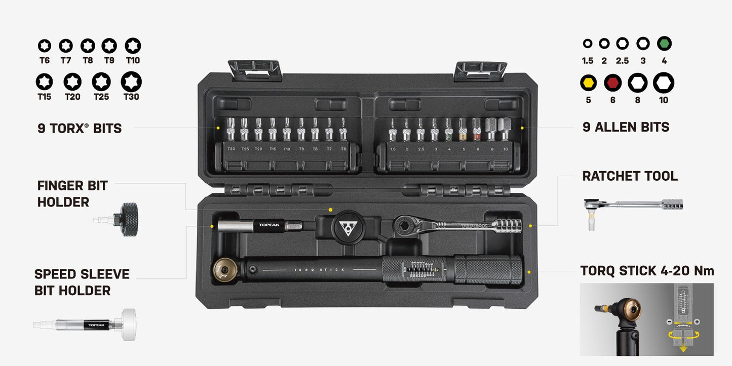 Llave dinamométrica TOPEAK STICK PRO (4-20 Nm)