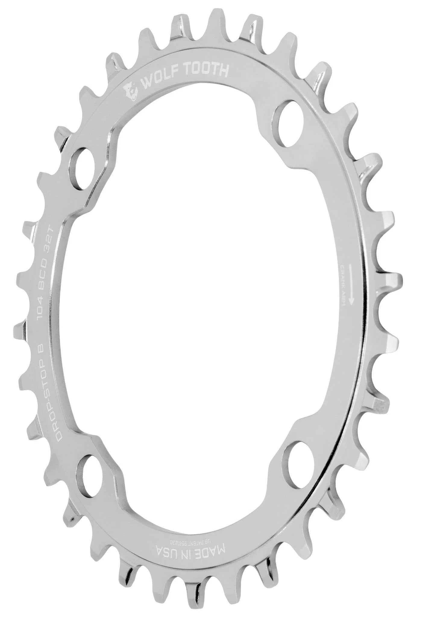 WOLF TOOTH DROP-STOP B 104mm Plata Cruda Mono Deck
