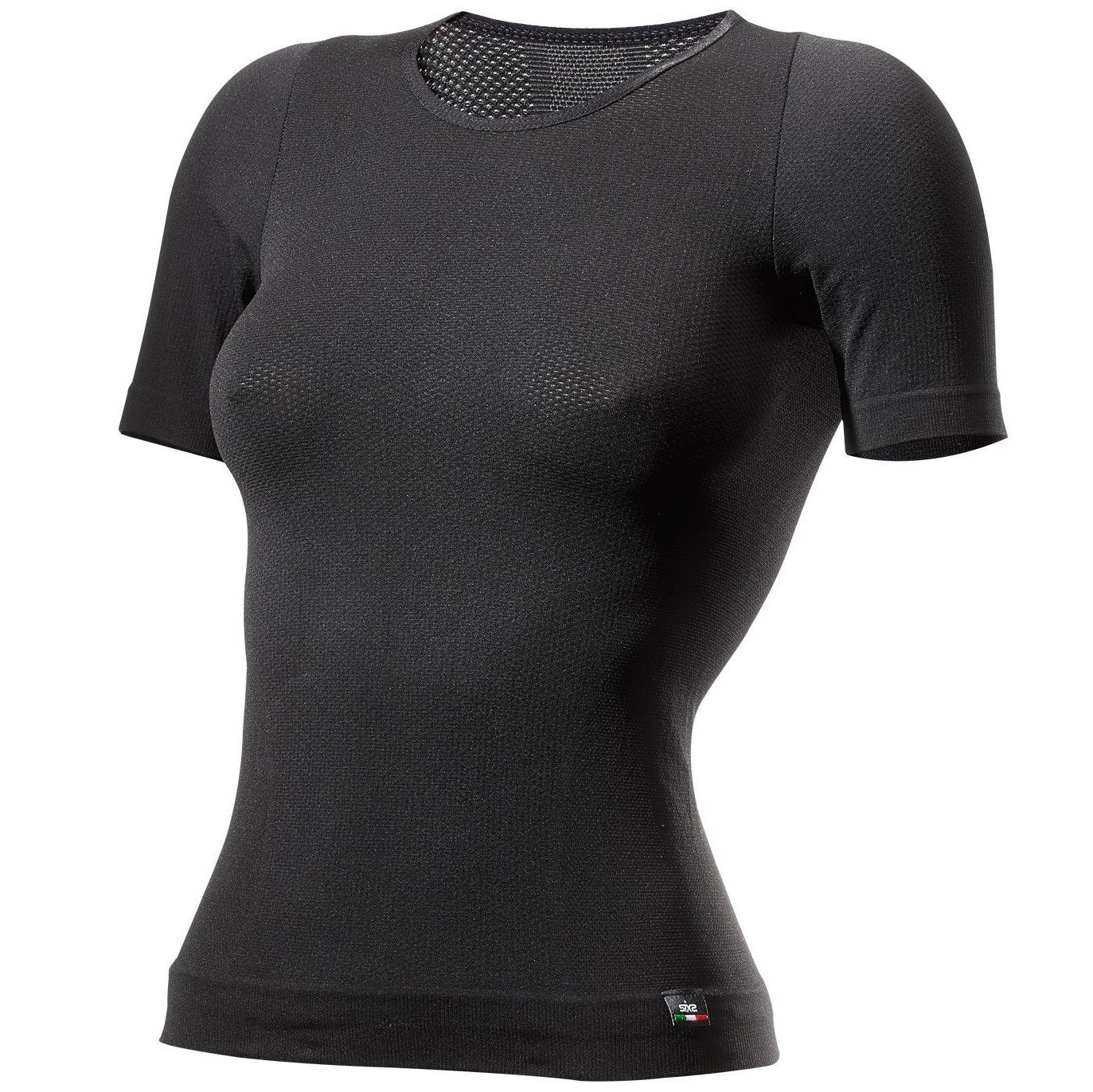SIXS FTS1 Ropa interior femenina de manga corta Negro
