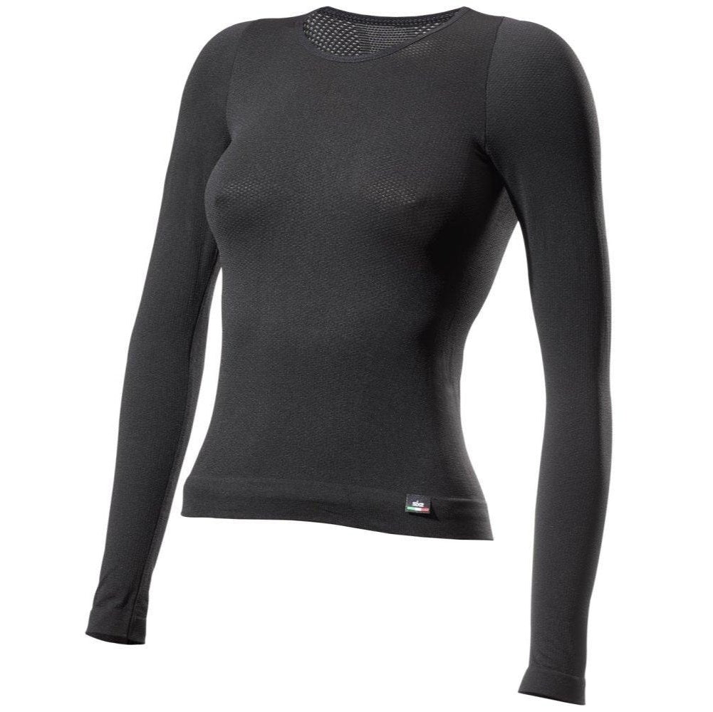 SIXS FTS2 Ropa interior femenina de manga larga Negro