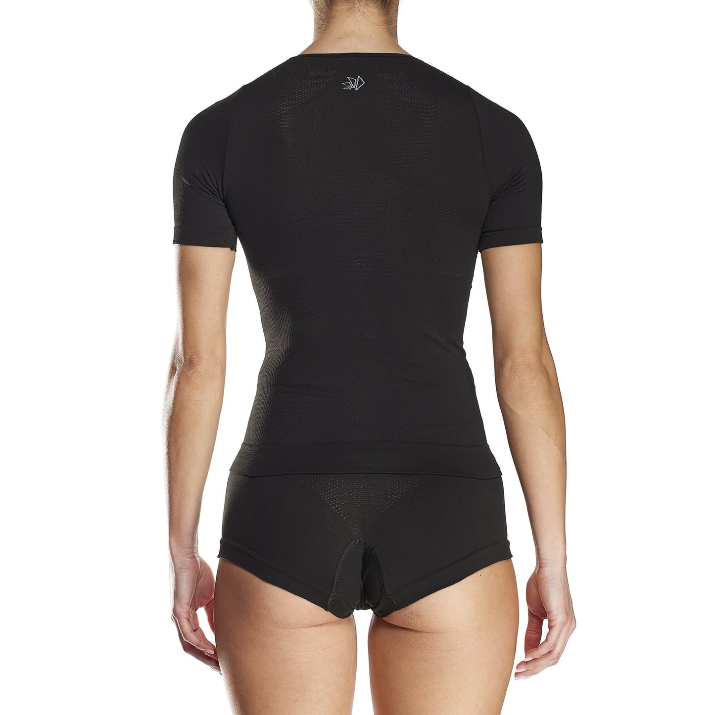 SIXS FTS1 Ropa interior femenina de manga corta Negro