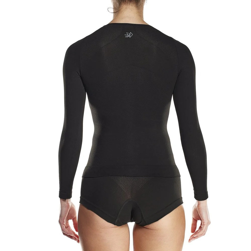 SIXS FTS2 Ropa interior femenina de manga larga Negro