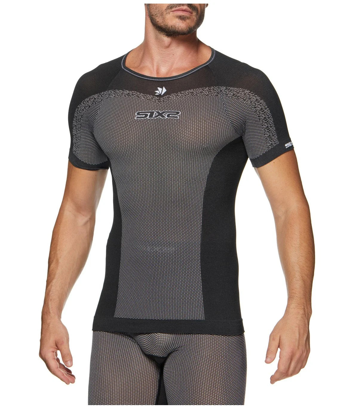 SIXS TS1L BT Ropa Interior Manga Corta Carbono Negro