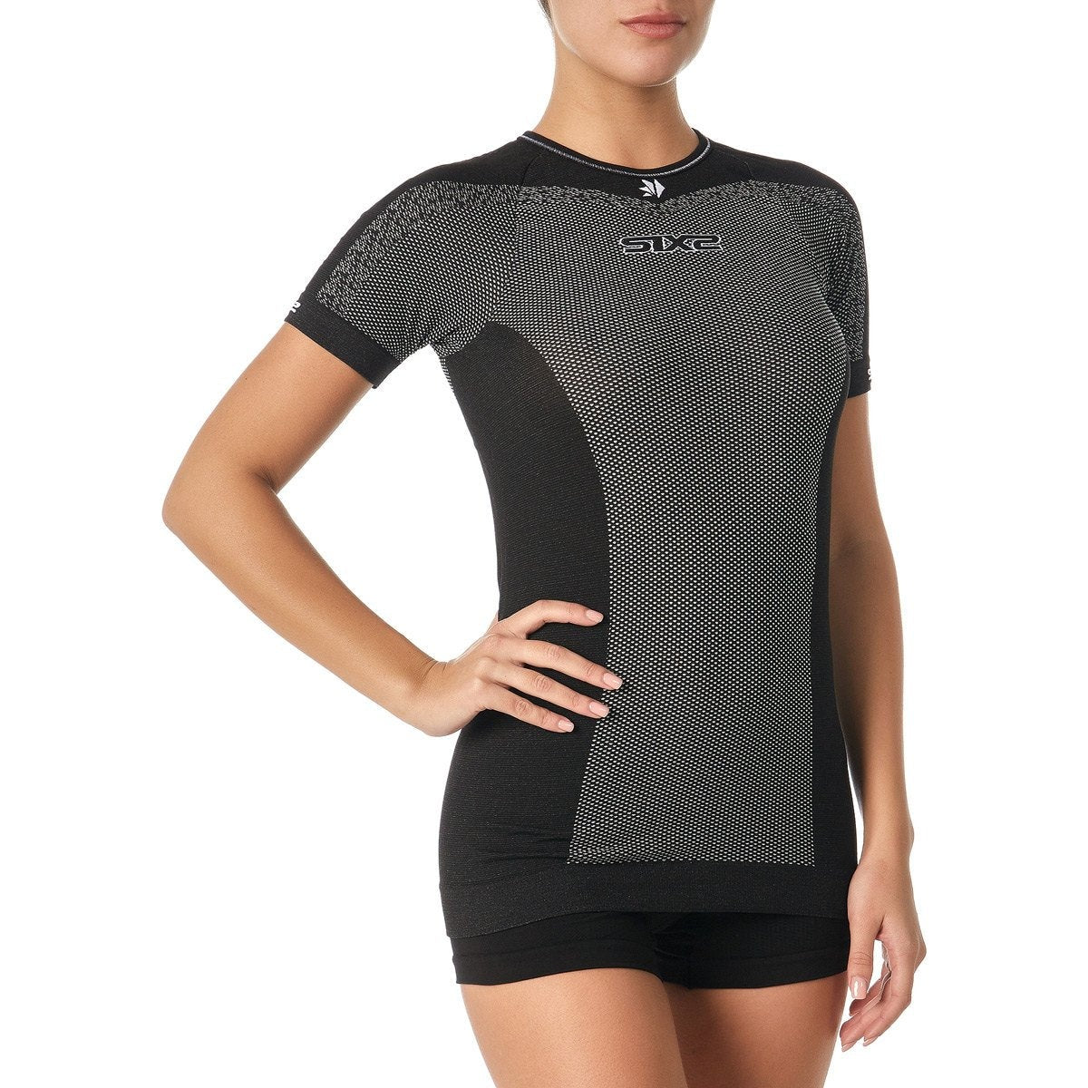 SIXS TS1L BT Ropa Interior Manga Corta Carbono Negro