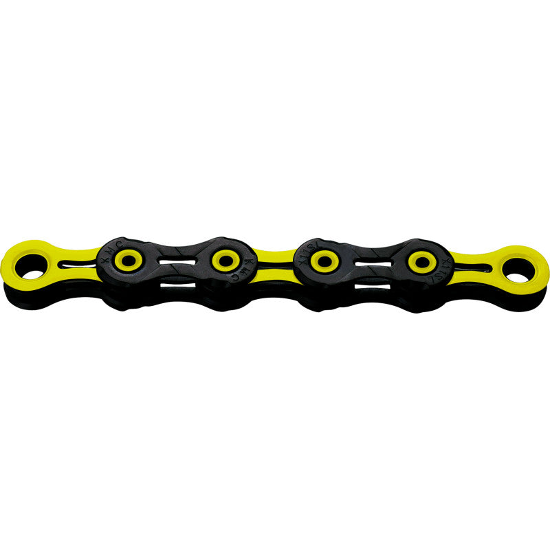 Cadena KMC DLC12 12V Negro/Amarillo encerado