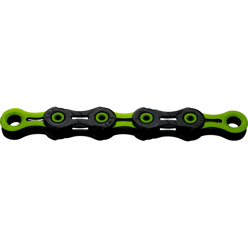 Cadena KMC DLC12 12V Negro/Verde encerado