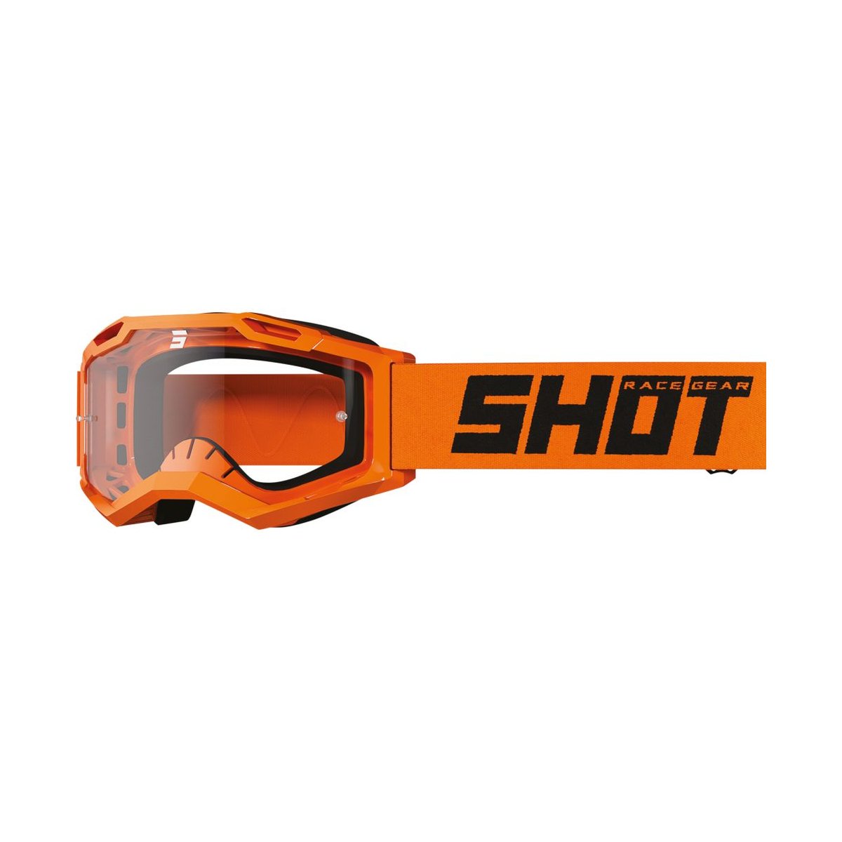 Máscara Shot Rocket Kid 2.0 Solid naranja neón brillante