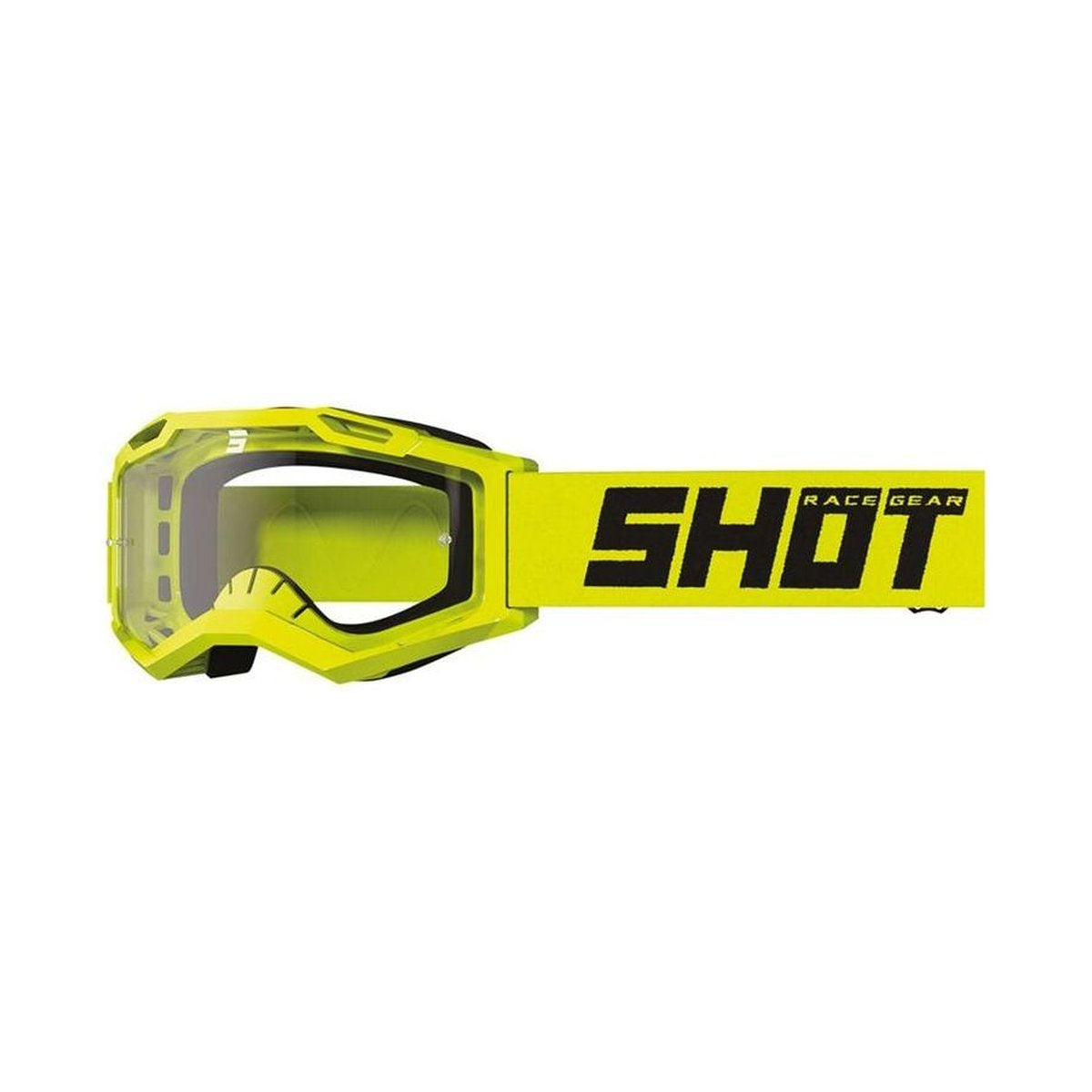 Máscara Shot Rocket Kid 2.0 sólida amarillo neón brillante