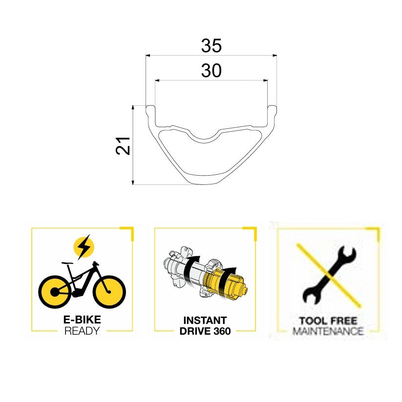 Rueda Delantera MAVIC E-CROSSRIDE 1 27.5" 30MM