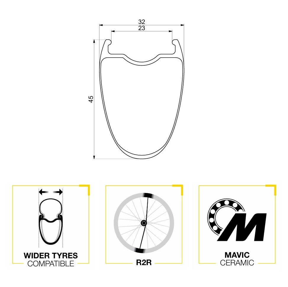 Par de ruedas MAVIC COSMIC ULTIMATE DISC Tubeless Ready (Center Lock)