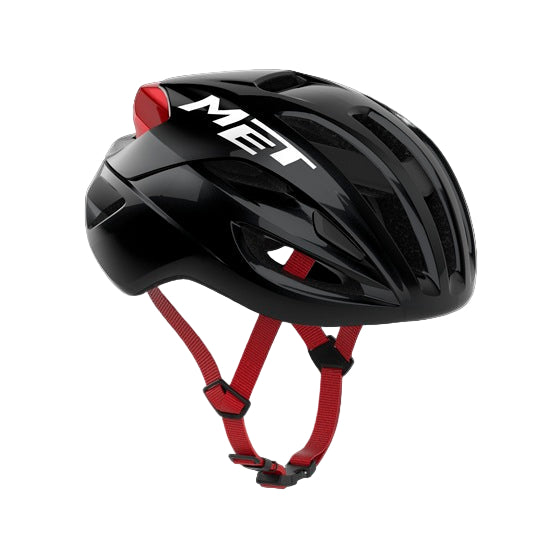 Casco de carretera MET RIVALE MIPS Negro/Rojo