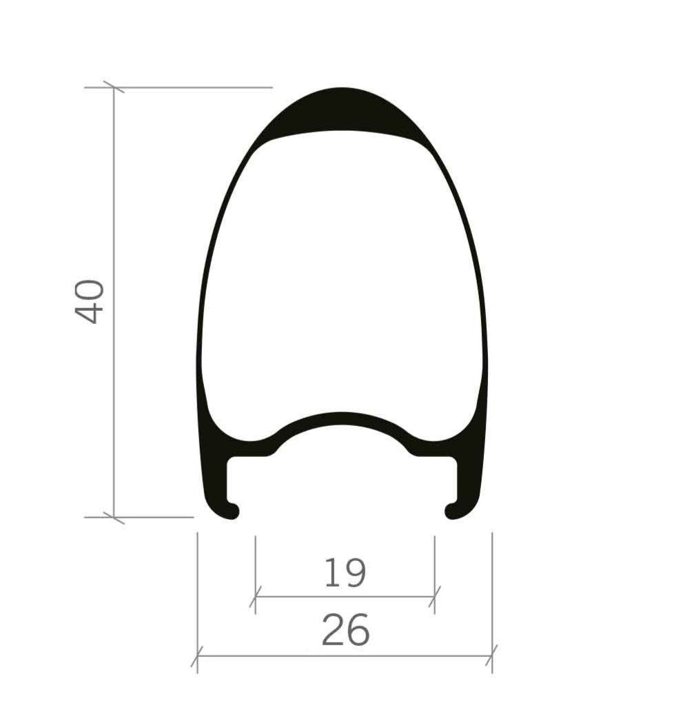 Par de ruedas VISION METRON 40 SL 3K Tubeless Ready (Center Lock)